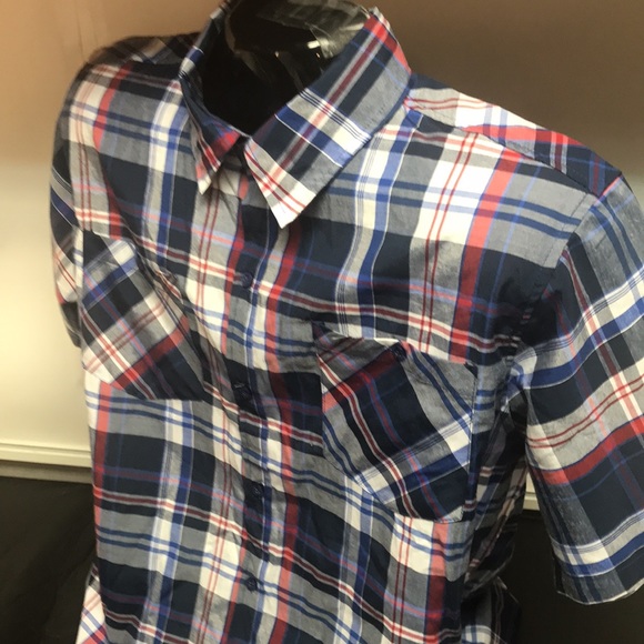 Akademiks 2XL Casual Plaid Short Sleeve Shirt - Picture 5 of 10